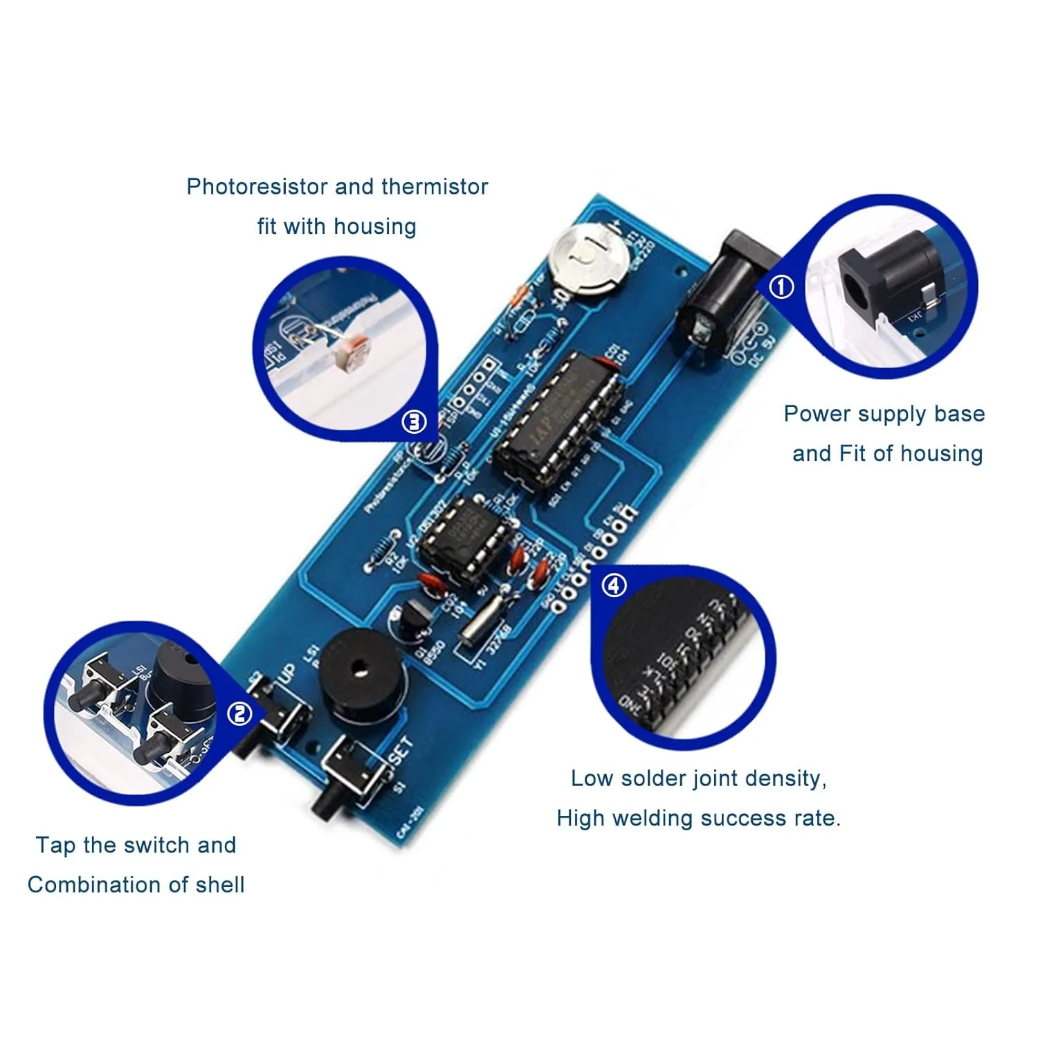 Soldering Practice Kit DIY RGB Digital Tube Adjustable Multifunctional Alarm Clock Electronics Projects Soldering Kit Welding Skills Learn Soldering Kit For DIYers (04SZ01)