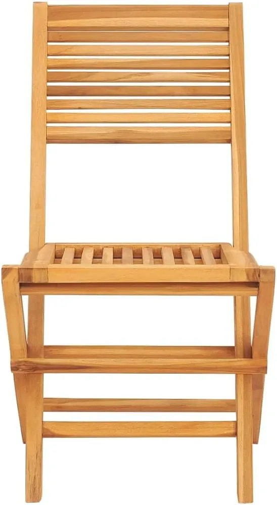 Solid Wood Teak Folding Patio Chairs 2 Pcs 18.5"" x24.4 x35.4 for Outdoor Patio Garden Lawn Camping Use