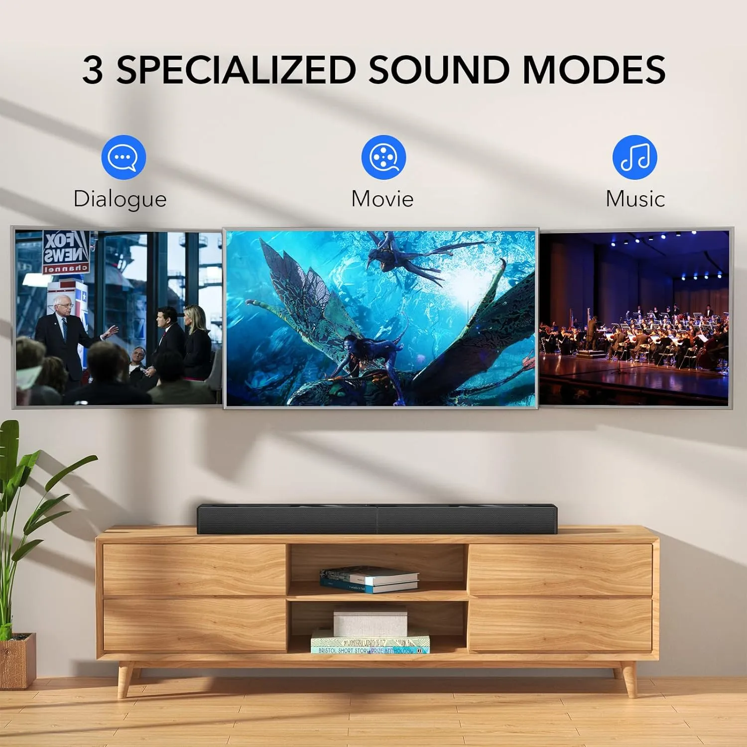 Sound Bar for TV, Surround Sound System, TV Speaker Soundbar with Bluetooth/HDMI ARC/Optical/AUX/USB, 31 Inch