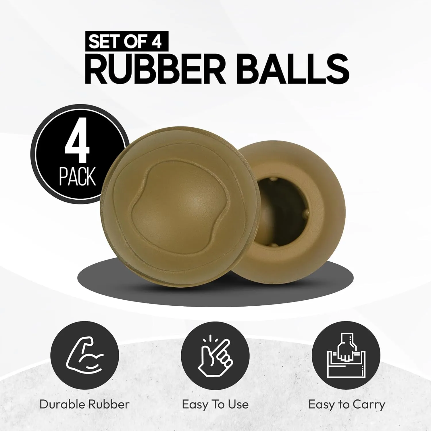 Stabilizing Rubber Ball Feet for Helinox Camping Chair - Durable Outdoor Chair Leg Cap, Help Stability on Rugged and Uneven Surfaces (Coyote TAN, 55mm)