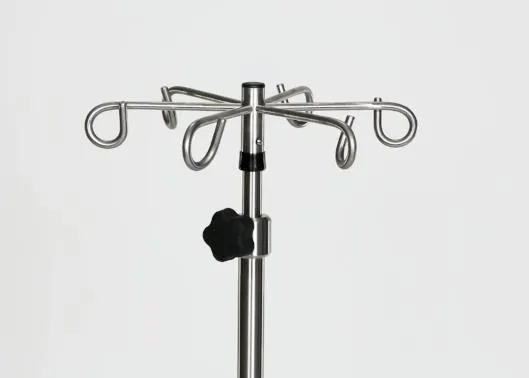 Stainless Steel 5-leg Space Saving IV Pole