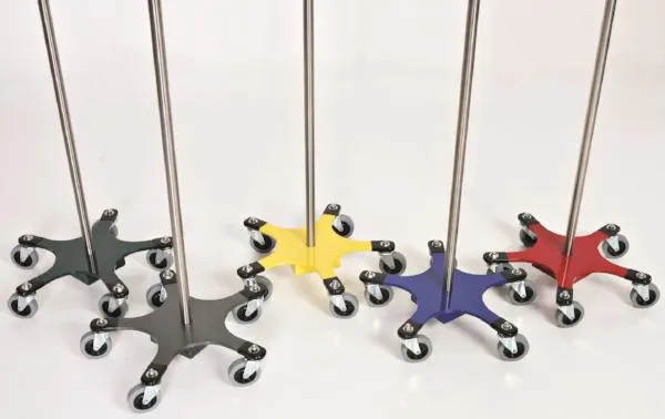 Stainless Steel 5-leg Space Saving IV Pole