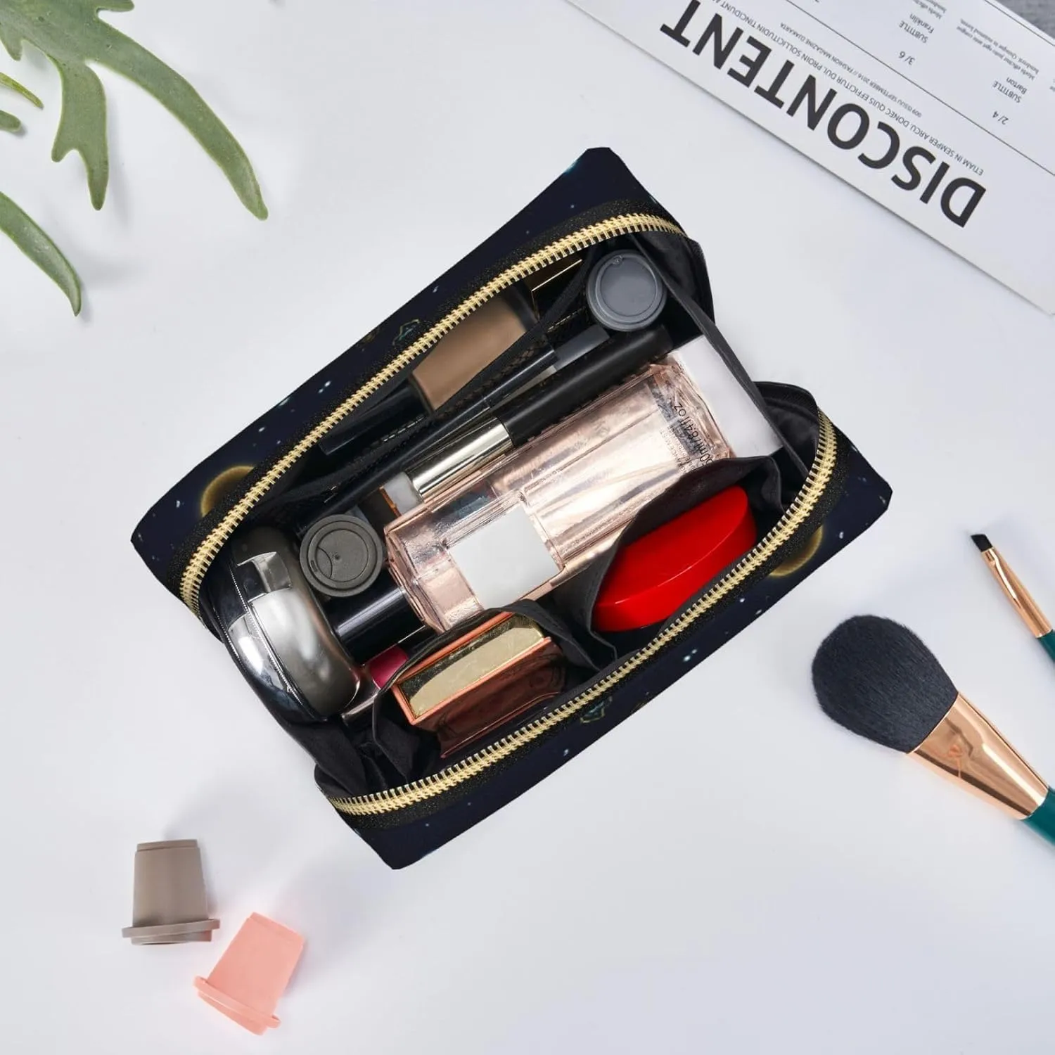 Star Constellation Map Toiletry Pouch, Travel-Friendly Makeup Organizer For Makeup Brushes, Lipsticks