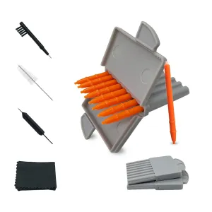 Starkey Hear Clear Hearing aid Filters Cerumen Stop Wax Traps with Cleaning Kit Vent Brush and Carry Case – 2Packs/ 16pieces