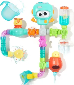 STEM Building Bath Toys for Kids Ages 3-8 | DIY Water Pipe Assembly Kit with Suction Cups | Educational Bathtub Toys for Toddlers 3  | Creative Tub Time Birthday Gifts for Boys & Girls