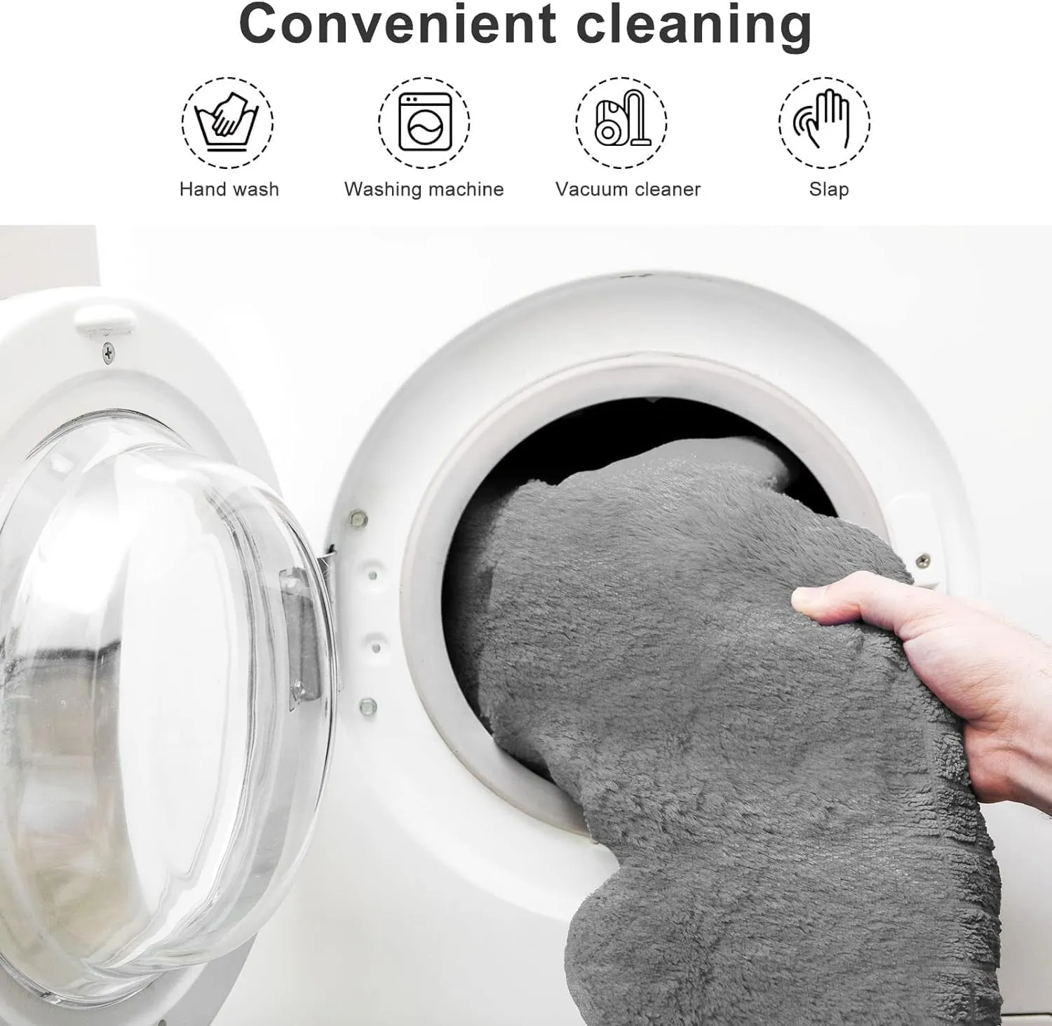 Storage Bean Bag Chair Cover(No Filler) for Organizing Plush Toys Or Textile，Pv Fleece Washable Large Bean Bag Chairs Cover for Adults for Living Room Bedroom Furniture (Grey, 7FT)