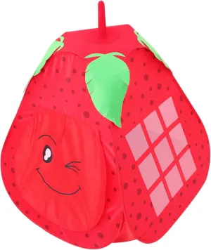Strawberry Play Tent Portable Indoor Castle for Aged Foldable Playhouse for Imaginative Games Easy to Clean Fun Design for Creative Playtime