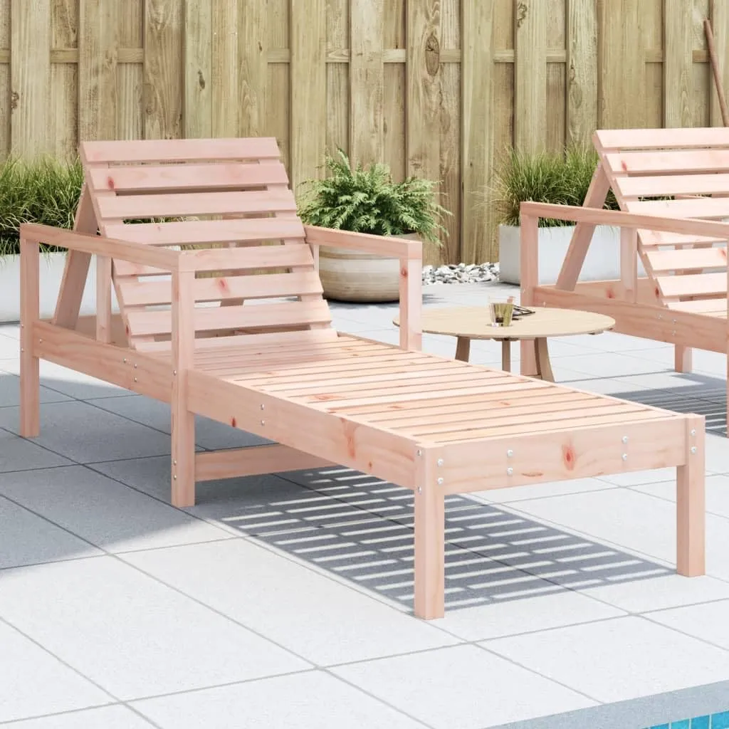 Sun Lounger 78.5"x24.4"x21.7" Solid Wood Douglaspatio Chairs Outdoor Lounge Chairs Camping Chairs Recliner chairSuitable for Gardens, courtyards