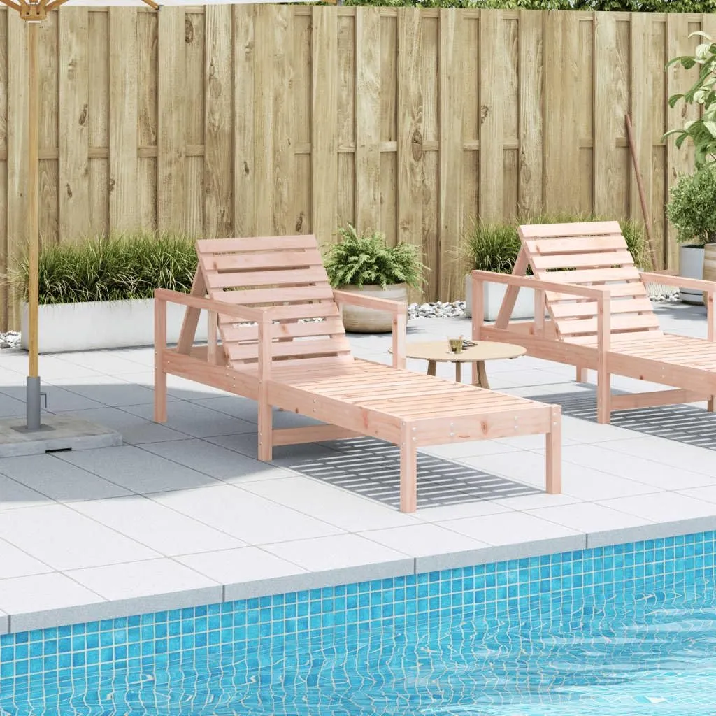 Sun Lounger 78.5"x24.4"x21.7" Solid Wood Douglaspatio Chairs Outdoor Lounge Chairs Camping Chairs Recliner chairSuitable for Gardens, courtyards