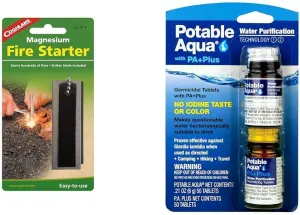 Survival Essentials Bundle: Fire Starter   Water Purification