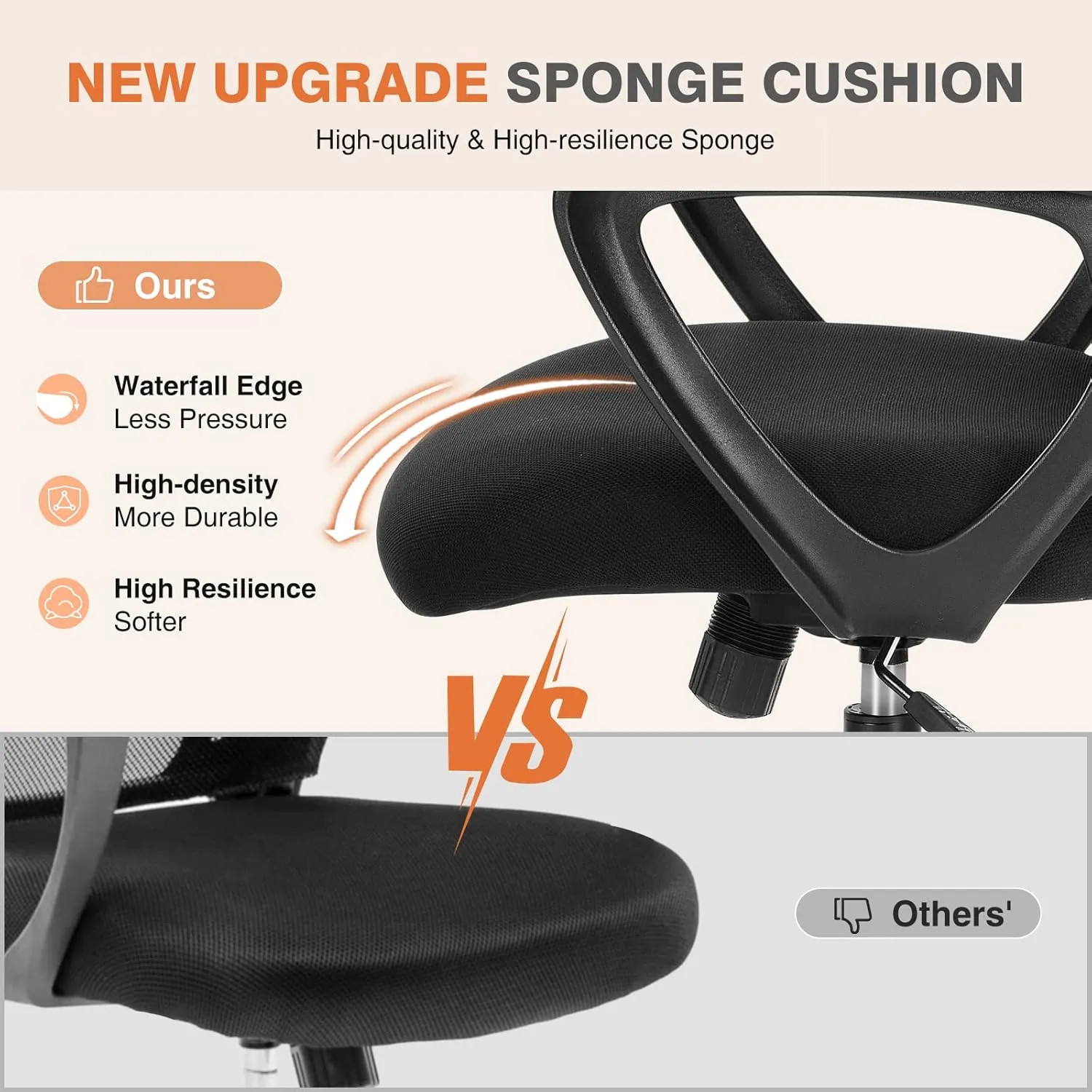 Sweetcrispy Office Computer Desk Managerial Executive Chair, Ergonomic Mid-Back Mesh Rolling Work Swivel Chairs with Wheels, Comfortable Lumbar Support, Comfy Arms for Home,Bedroom,Study,Student,Pink