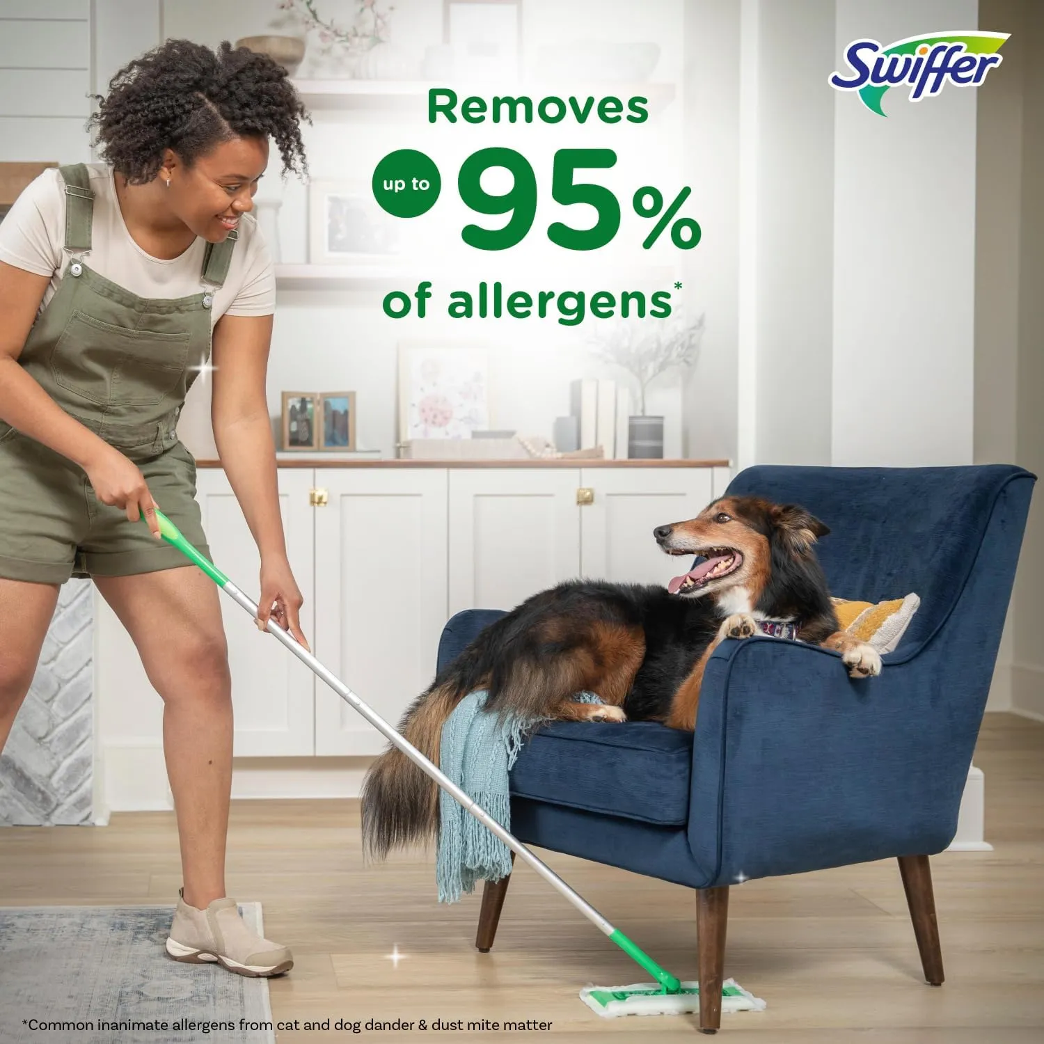 Swiffer Sweeper 2-in-1 Dry   Wet Floor Mopping and Sweeping Kit, Multi-Surface Kit for Floor Cleaning, Kit Includes 1 Sweeper, 14 Dry Sweeping Cloths, 5 Wet Mopping Cloths