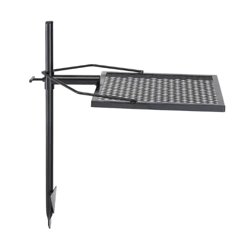 Swivel Campfire Grill Grate Square Fire Pit Heavy Duty Steel Outdoor