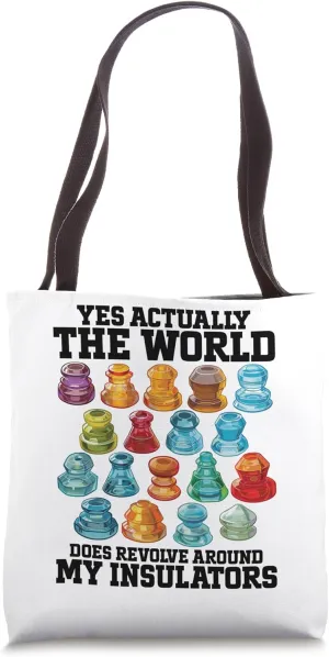 Telegraph Insulator Collection Telephone Insulator Collector Tote Bag