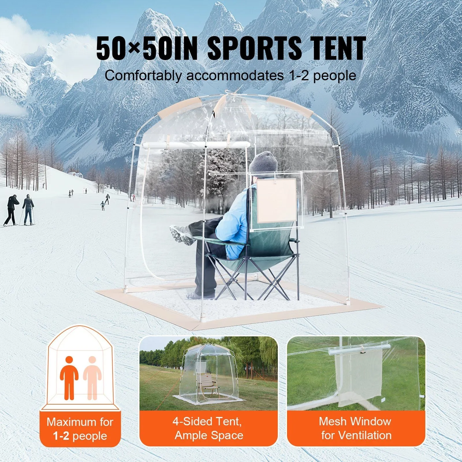 Tent Instant Person Proof Classy Sports VEVOR Tent Clear Popular picks Weather 1 Bubble Tent Shelter