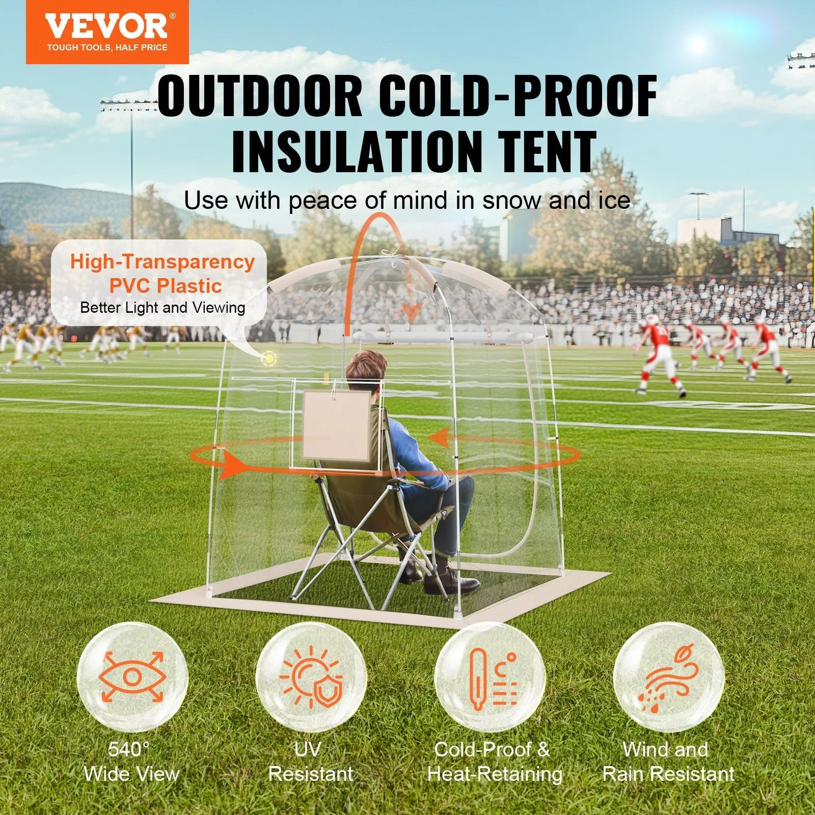 Tent Instant Person Proof Classy Sports VEVOR Tent Clear Popular picks Weather 1 Bubble Tent Shelter