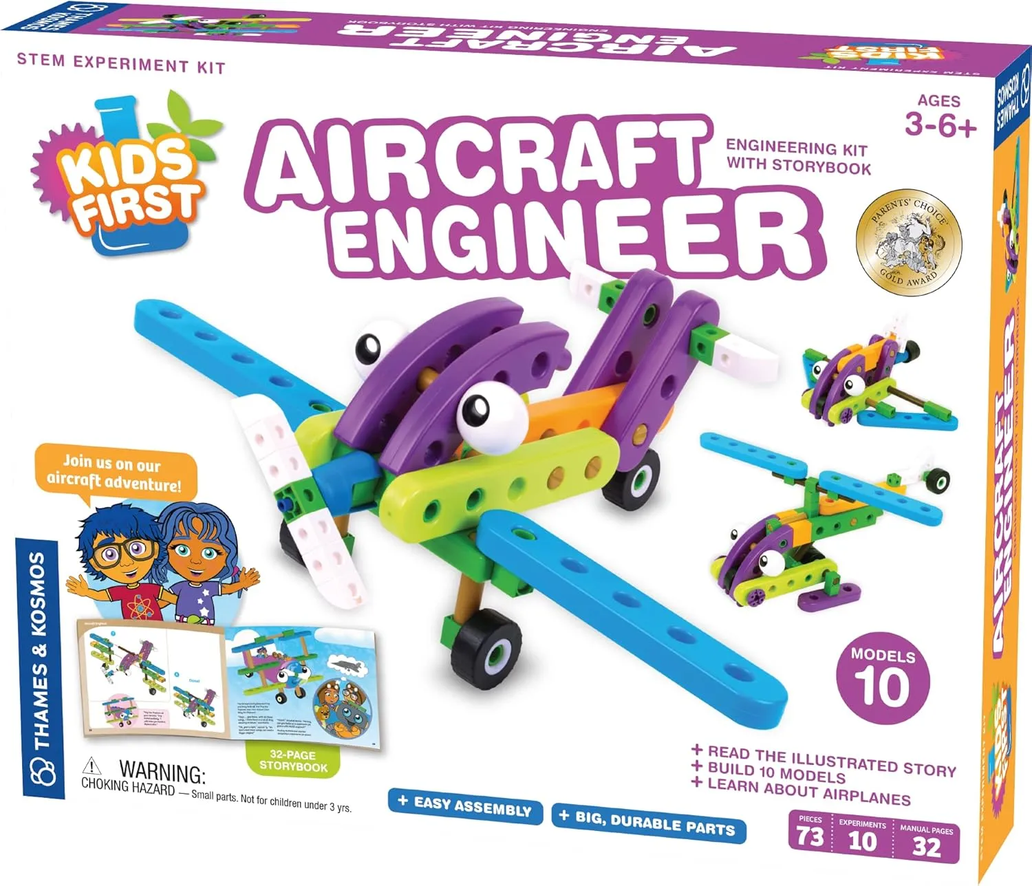 Thames & Kosmos Kids First Aircraft Engineer | STEM | 32 Page Full-Color Illustrated Storybook | Ages 3  | Preschoolers & Kindergartners | Develop Fine Motor Skills | Parents' Choice Gold Award