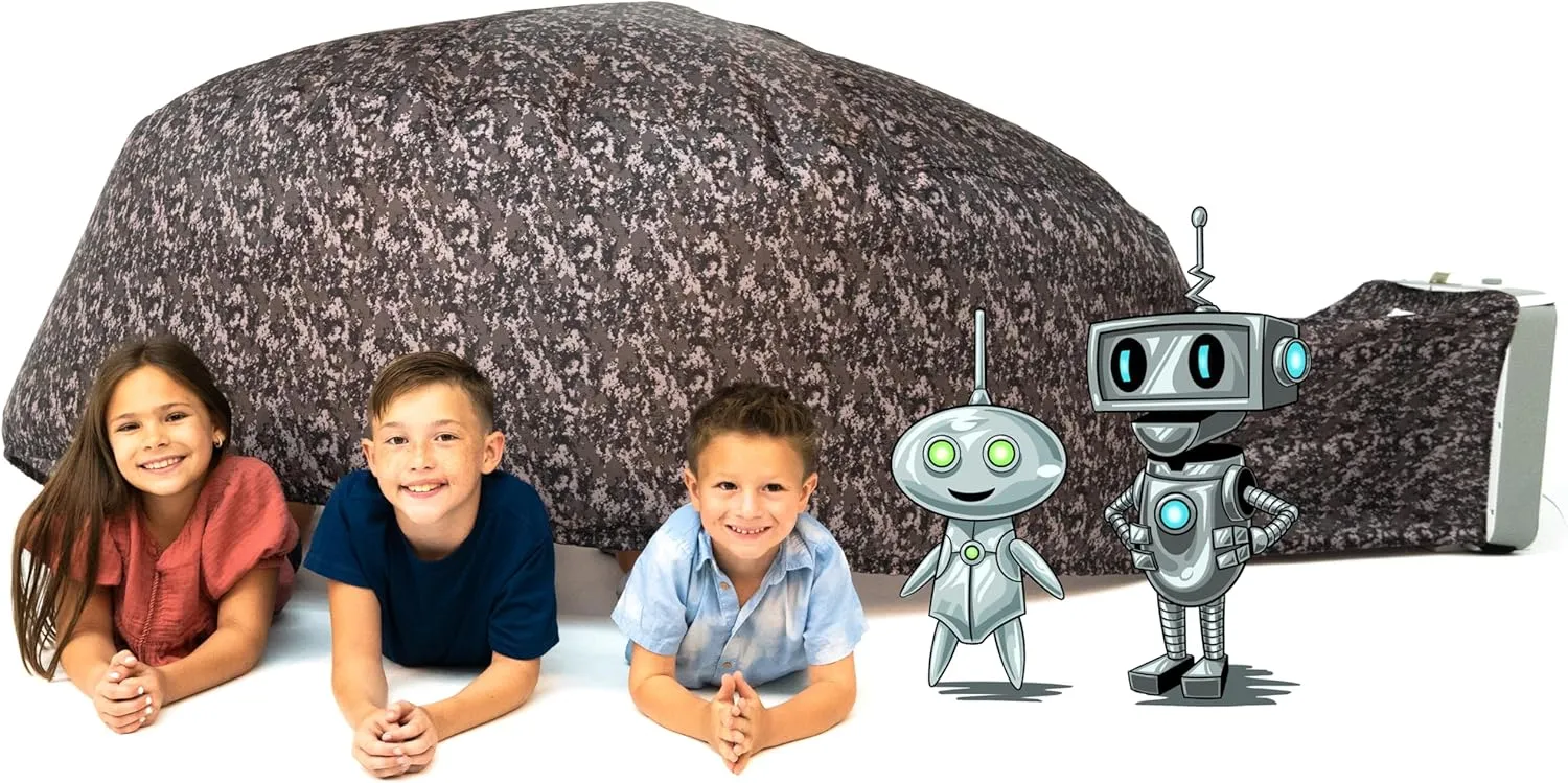 The Original Patented AirFort - Build A Fort in 30 Seconds, Inflatable Fort for Kids, Play Tent for 3-12 Years, A Playhouse Where Imagination Runs Wild, Fan not Included (Digi Camo)
