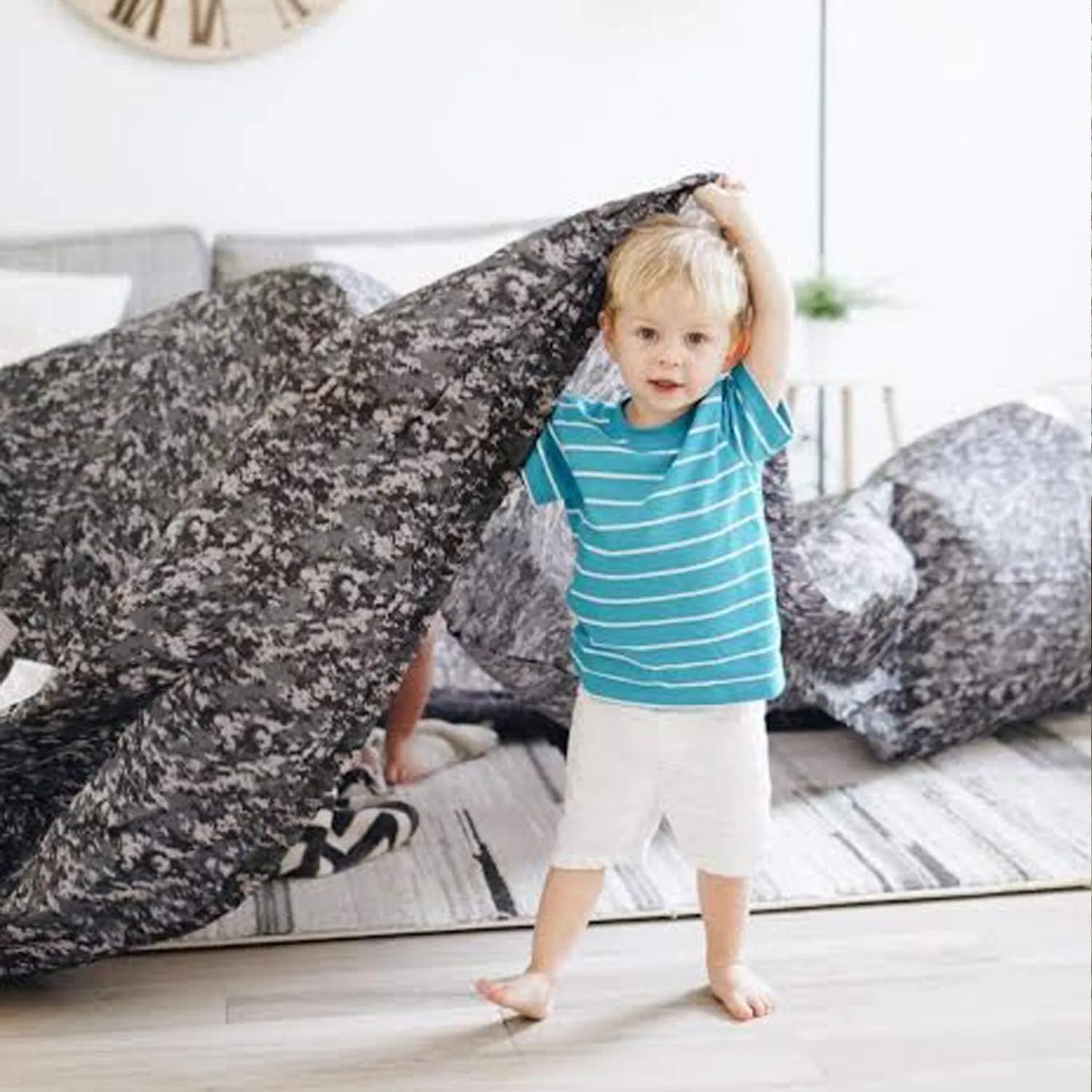 The Original Patented AirFort - Build A Fort in 30 Seconds, Inflatable Fort for Kids, Play Tent for 3-12 Years, A Playhouse Where Imagination Runs Wild, Fan not Included (Digi Camo)