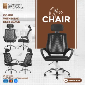 THEODORE Ergonomic Office Chair with Headrest & Lumbar Support – Swivel & Adjustable
