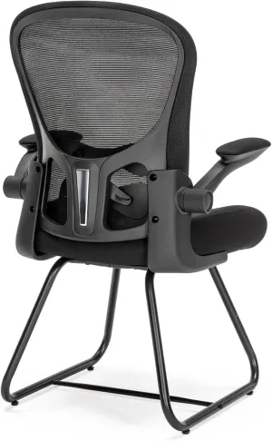TLLMOON-6065 Fixed Support Seat Comfortable and Convenient Ergonomic Office Mesh Chair Adjustable Office Chair Suitable for Gaming, Studying, Resting, Office Work（Black）