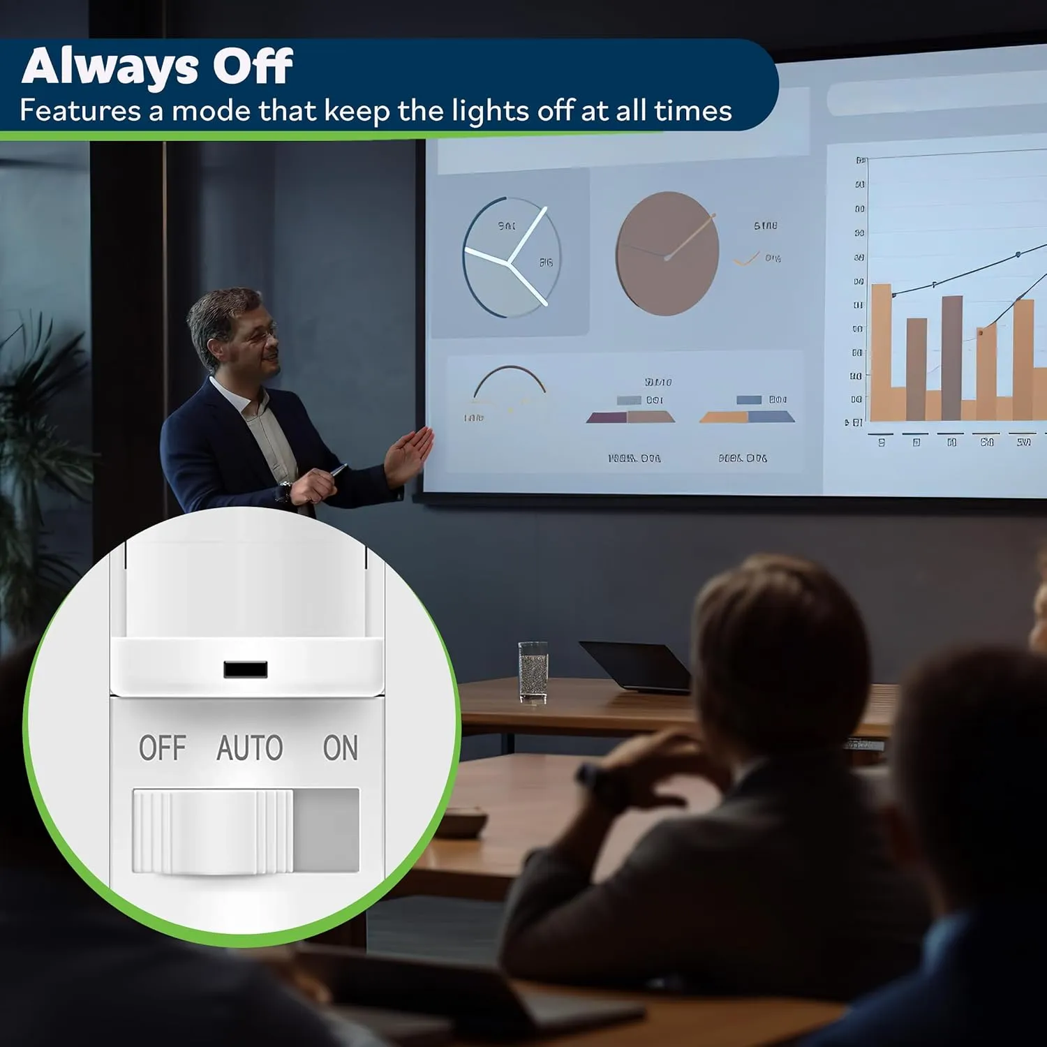 TOPGREENER in-Wall PIR Motion Sensor Light Switch, Single Pole Occupancy Sensor Switch, Motion Sensor Switch, 𝐍𝐞𝐞𝐝 𝐍𝐞𝐮𝐭𝐫𝐚𝐥 𝐖𝐢𝐫𝐞, On/Off Override, 4A, 500W, TSOS5-W, White, 2 Pack
