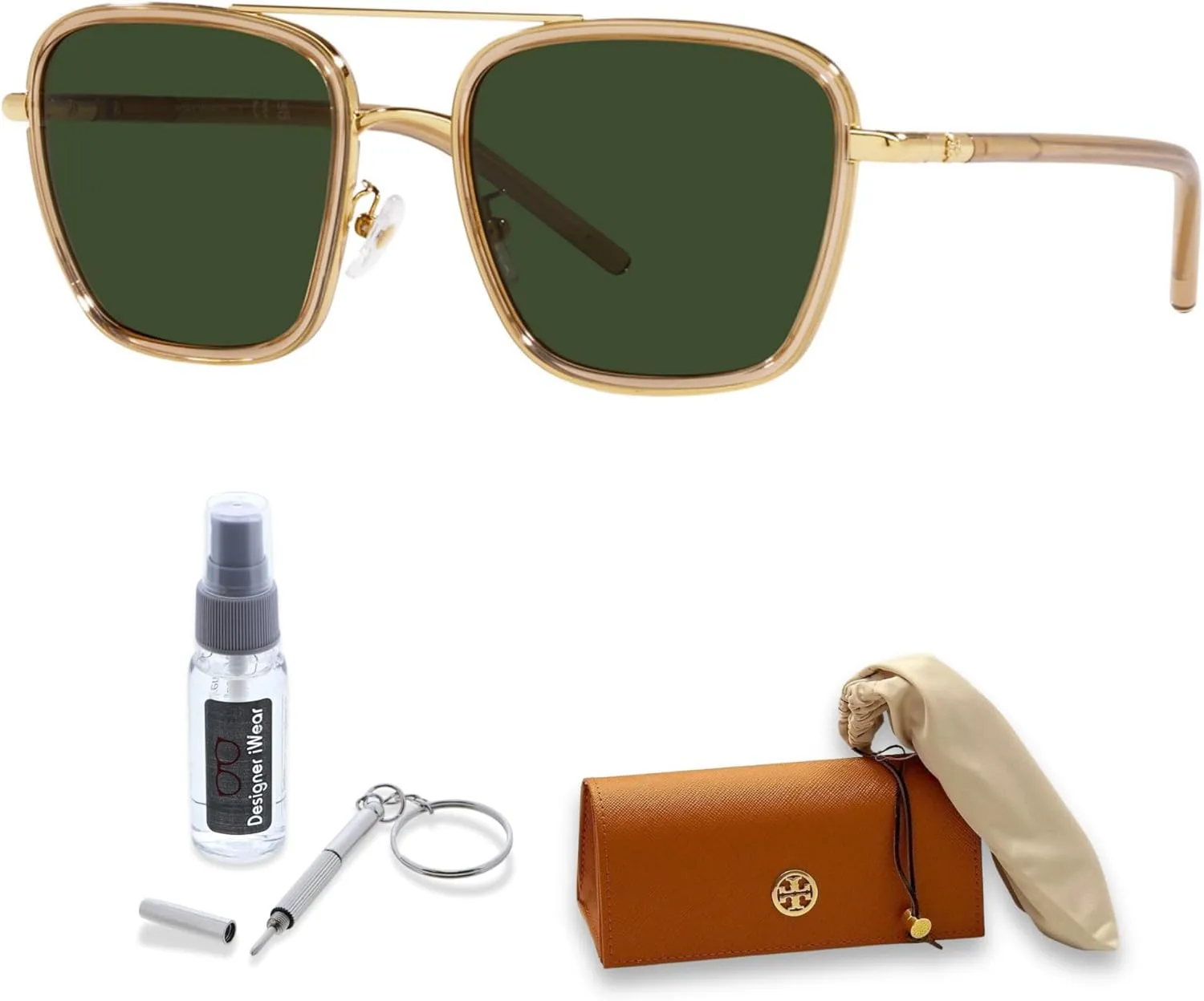 Tory Burch TY6090 Square Sunglasses for Women   BUNDLE With Designer iWear Eyewear Kit
