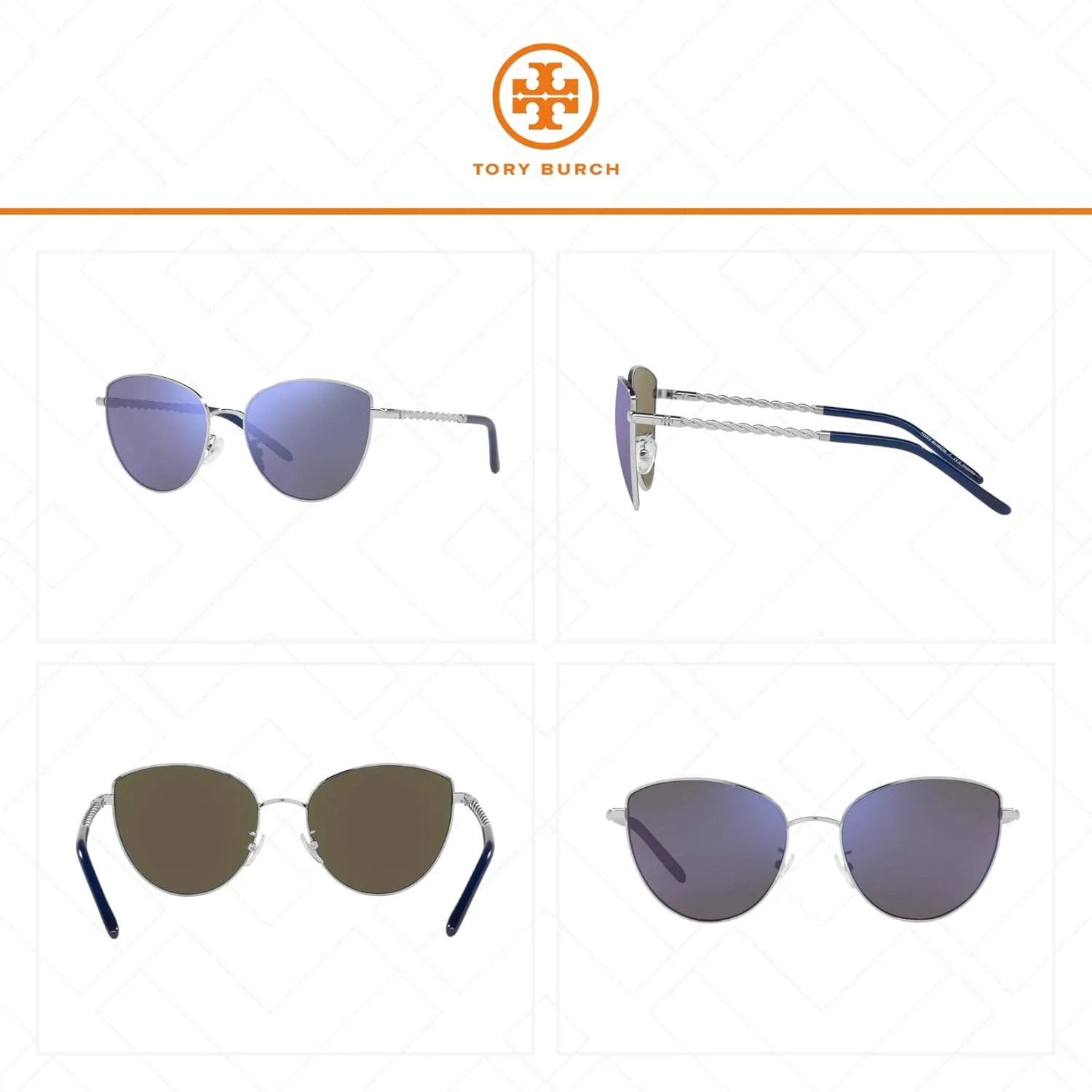 Tory Burch TY6091 Cateye Sunglasses for Women   Bundle With Designer iWear Eyewear Kit
