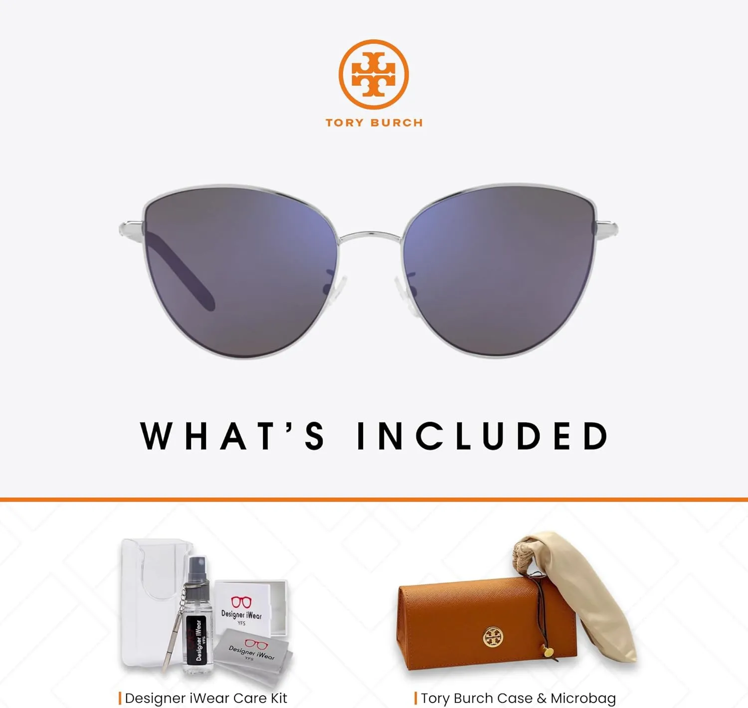Tory Burch TY6091 Cateye Sunglasses for Women   Bundle With Designer iWear Eyewear Kit