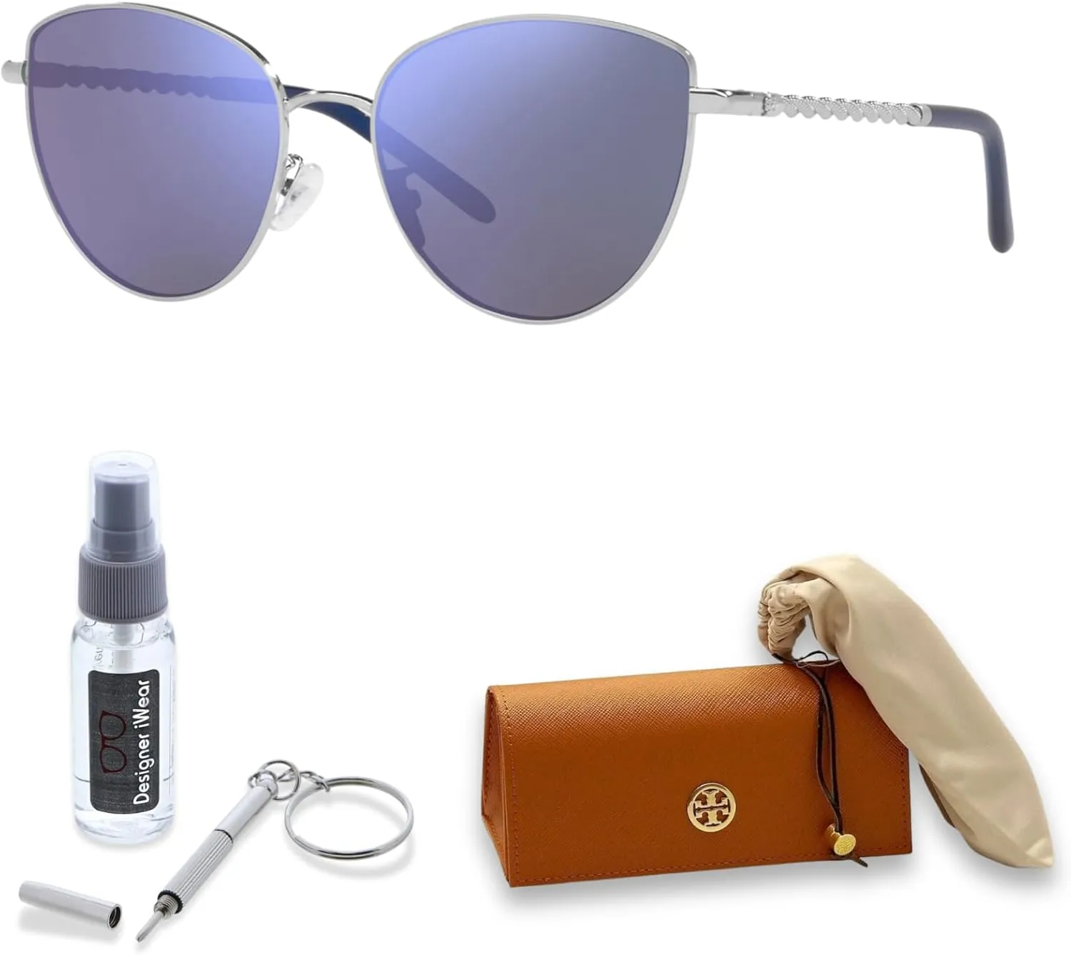 Tory Burch TY6091 Cateye Sunglasses for Women   Bundle With Designer iWear Eyewear Kit
