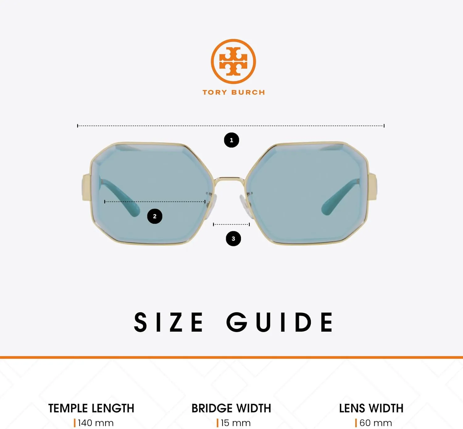 Tory Burch TY6094 Metal Hexagon Sunglasses for Women   BUNDLE With Designer iWear Eyewear Kit