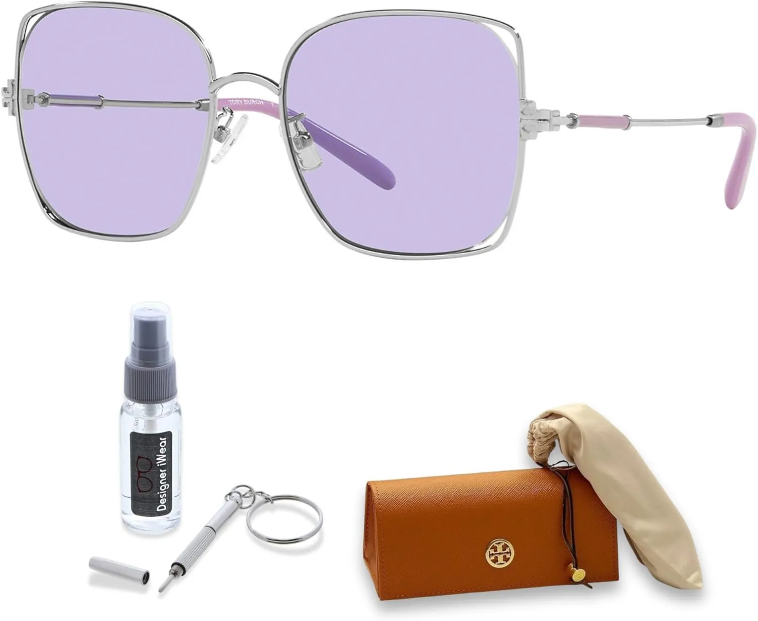 Tory Burch TY6097 Square Sunglasses for Women   BUNDLE With Designer iWear Eyewear Kit