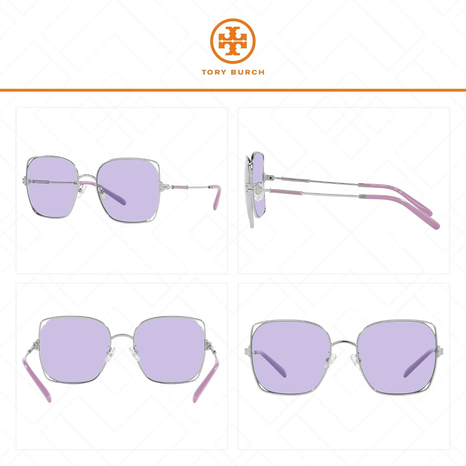 Tory Burch TY6097 Square Sunglasses for Women   BUNDLE With Designer iWear Eyewear Kit