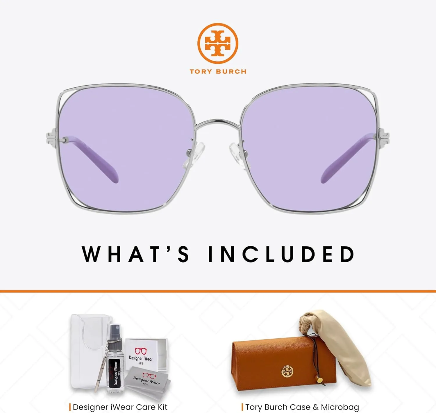 Tory Burch TY6097 Square Sunglasses for Women   BUNDLE With Designer iWear Eyewear Kit