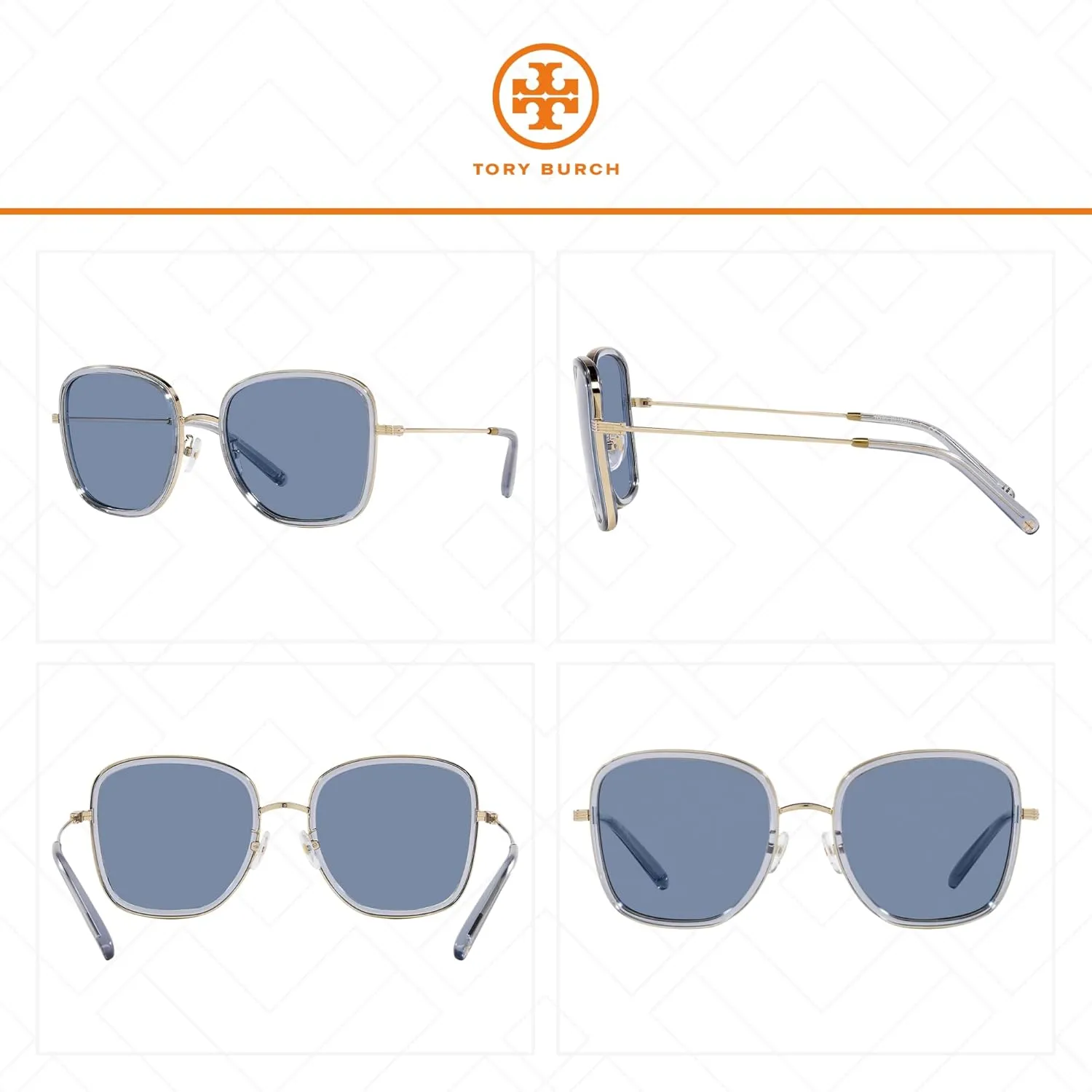 Tory Burch TY6101 Square Sunglasses for Women   BUNDLE With Designer iWear Eyewear Kit