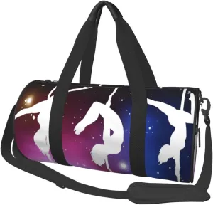 Travel Duffle Bag for Men Women, Pole Dance Space Duffle Bags for Sport Gym Overnight Luggage