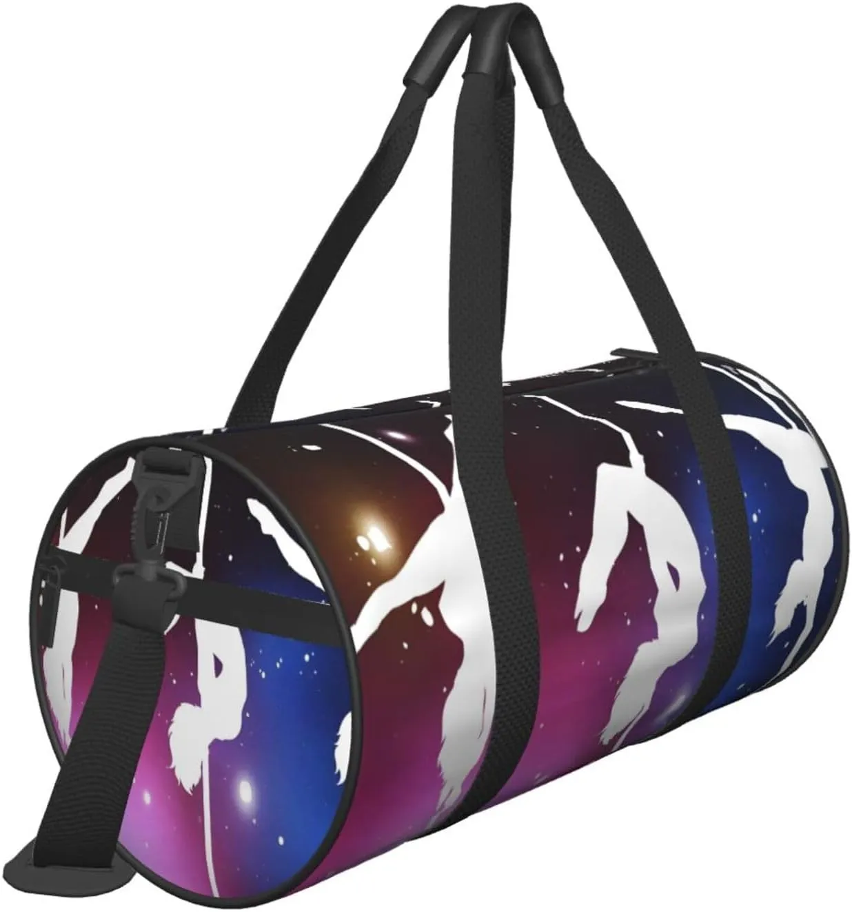 Travel Duffle Bag for Men Women, Pole Dance Space Duffle Bags for Sport Gym Overnight Luggage