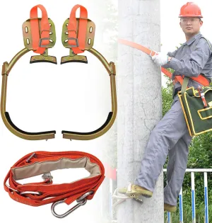 Tree Climbing Gear Kit, Non-Slip Climbing Tree Spikes with Seat Belt, Stainless Steel Tree Climbing Tool for Hunting Observation, Power Grid Maintenance,350model