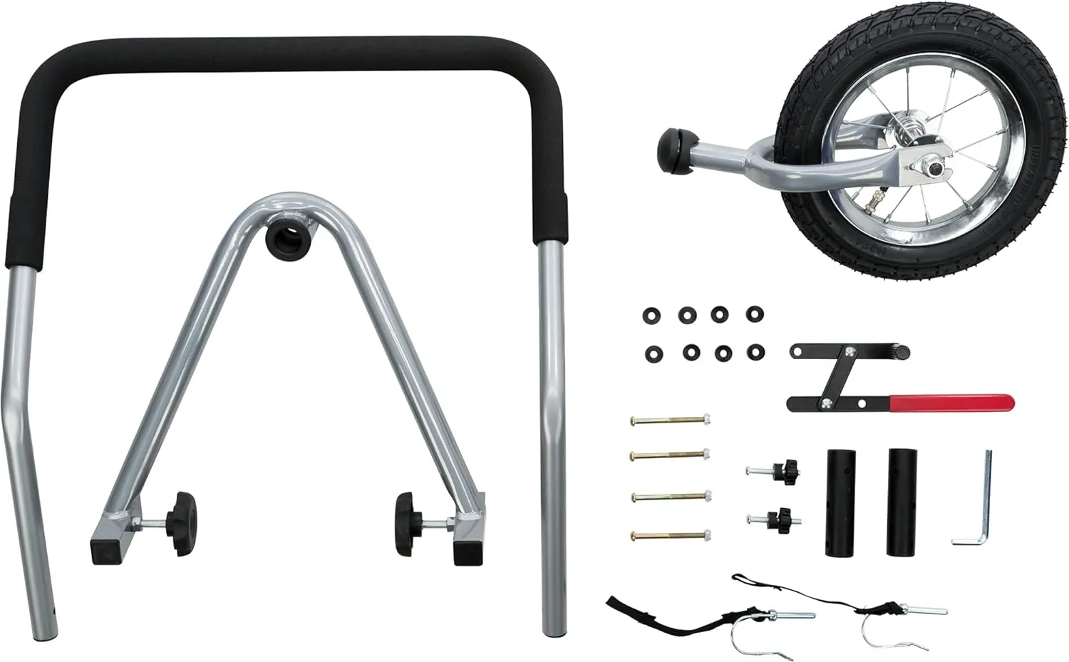 TRIXIE Dog Bike Trailer/Stroller Conversion Kit for TRIXIE 12816 Dog Bike Trailer, Silver/Black, Youth Large / 11-13