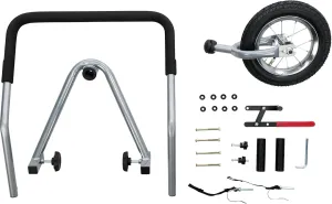 TRIXIE Dog Bike Trailer/Stroller Conversion Kit for TRIXIE 12816 Dog Bike Trailer, Silver/Black, Youth Large / 11-13
