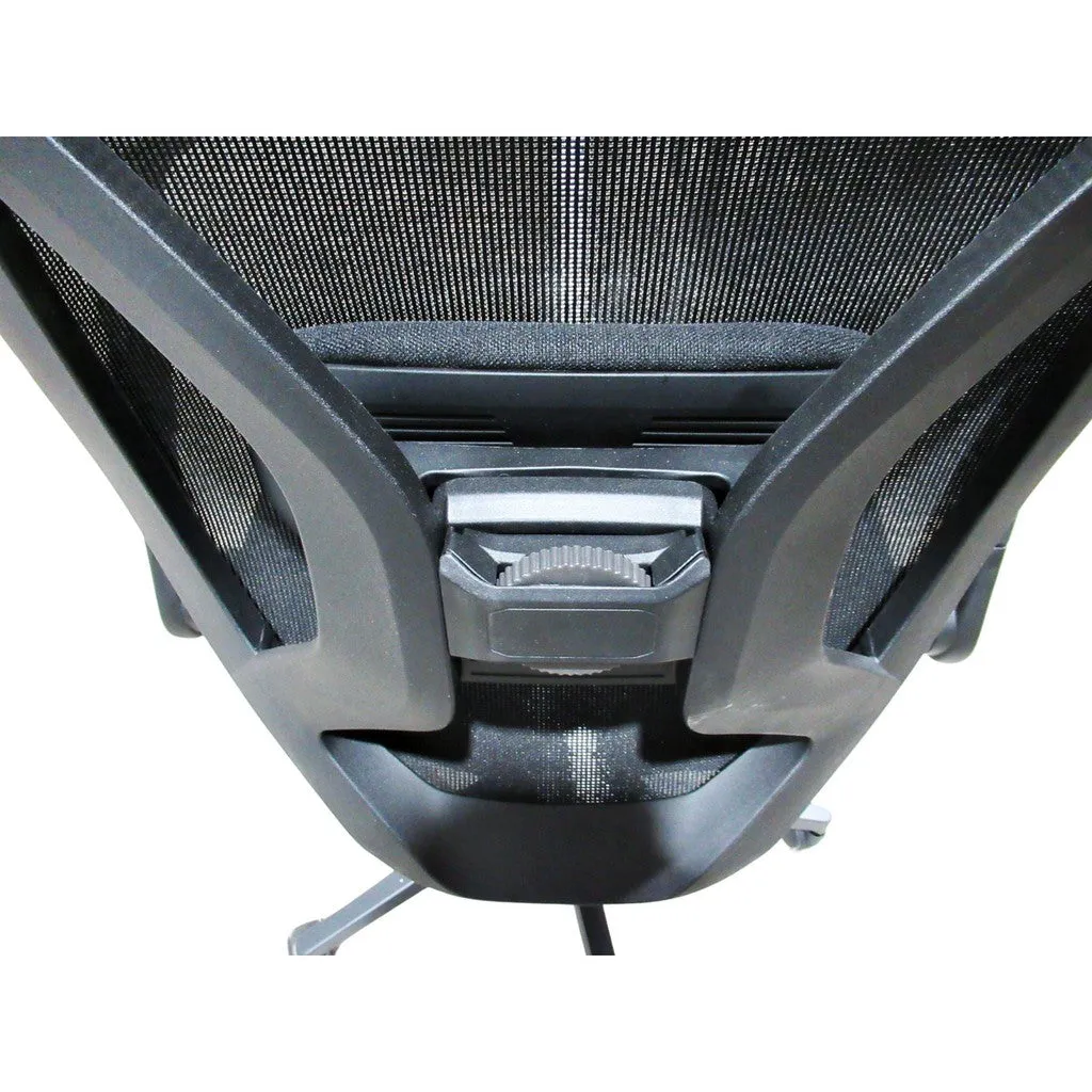 True Innovations Black Mesh Chair with Flip Back Arms