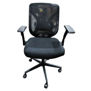 True Innovations Black Mesh Chair with Flip Back Arms