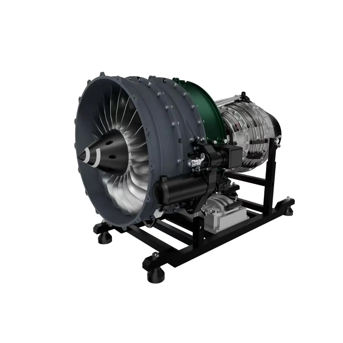 Turbofan Engine Model Kit, 1000 PCS 1/10 Double Rotor Axial Electric Ducted Fan Engine Kit, Mechanical Metal Airplane Engine Motor Kit Mini, Science Educational Toy Gift