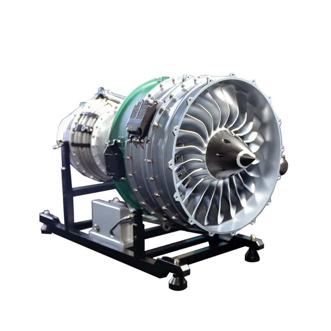 Turbofan Engine Model Kit, 1000 PCS 1/10 Double Rotor Axial Electric Ducted Fan Engine Kit, Mechanical Metal Airplane Engine Motor Kit Mini, Science Educational Toy Gift
