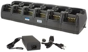 Twelve Bay Rapid Vehicle Charger for Kenwood NX-210G Rechargeable Two Way Radio - Dual Pod Design