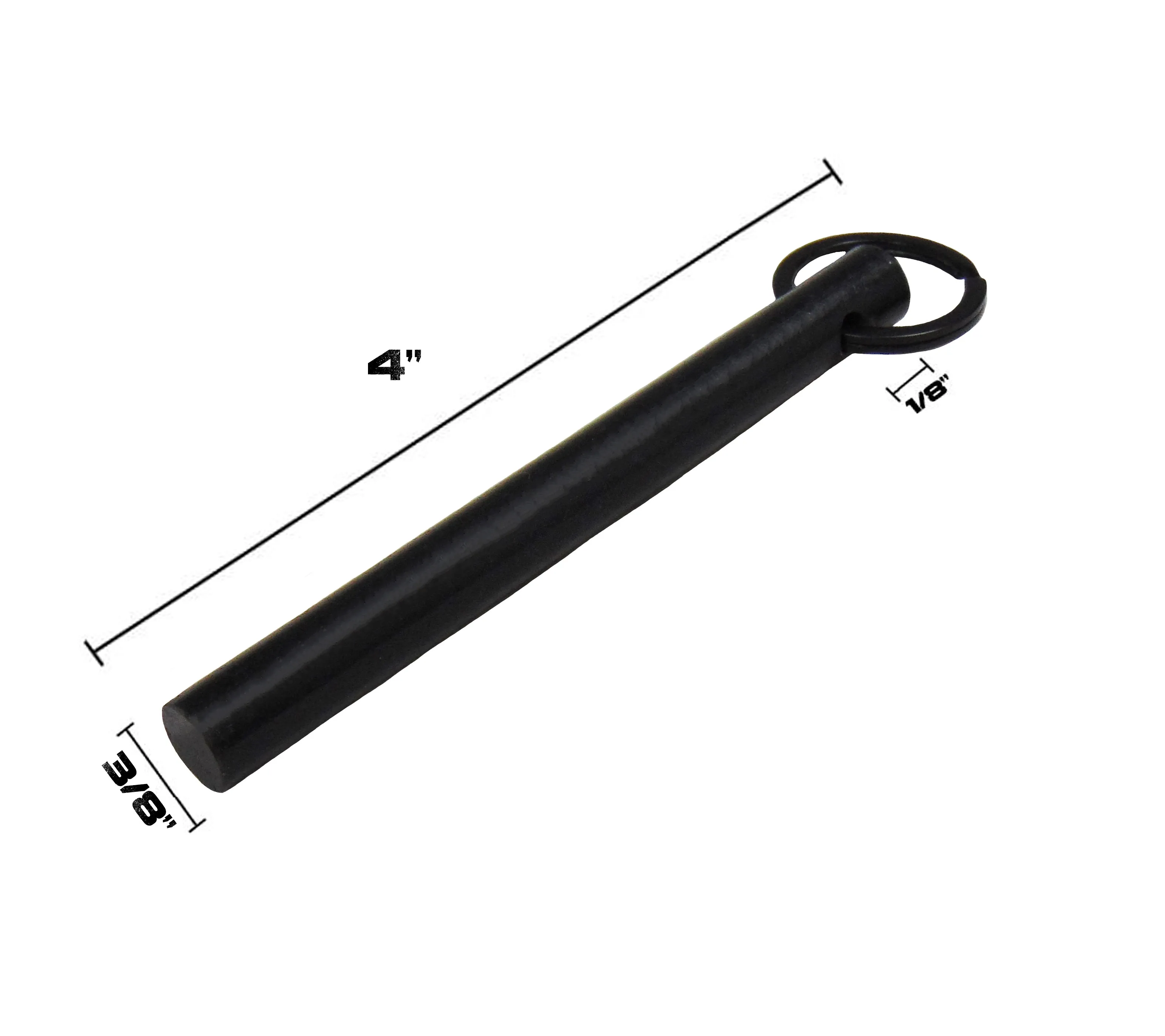 Type-III 4 Inch Ferrocerium Rod Fire Starter with Black Key Ring