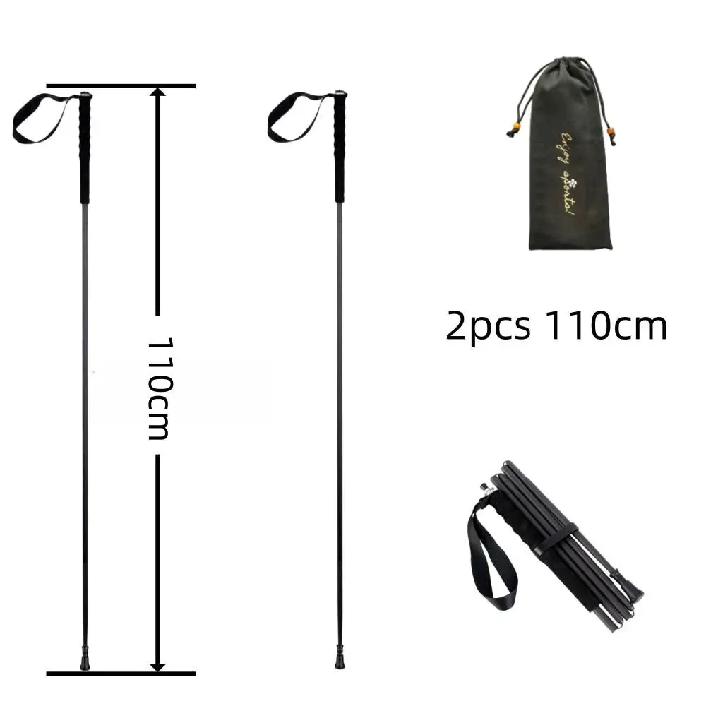 Ultra-Lightweight Foldable Carbon Fiber Trekking Poles – Hiking Sticks for Mountain Climbing/Walking