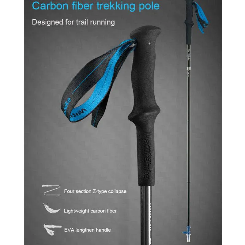Ultralight Folding Carbon Fiber Trekking Pole Hiking Stick
