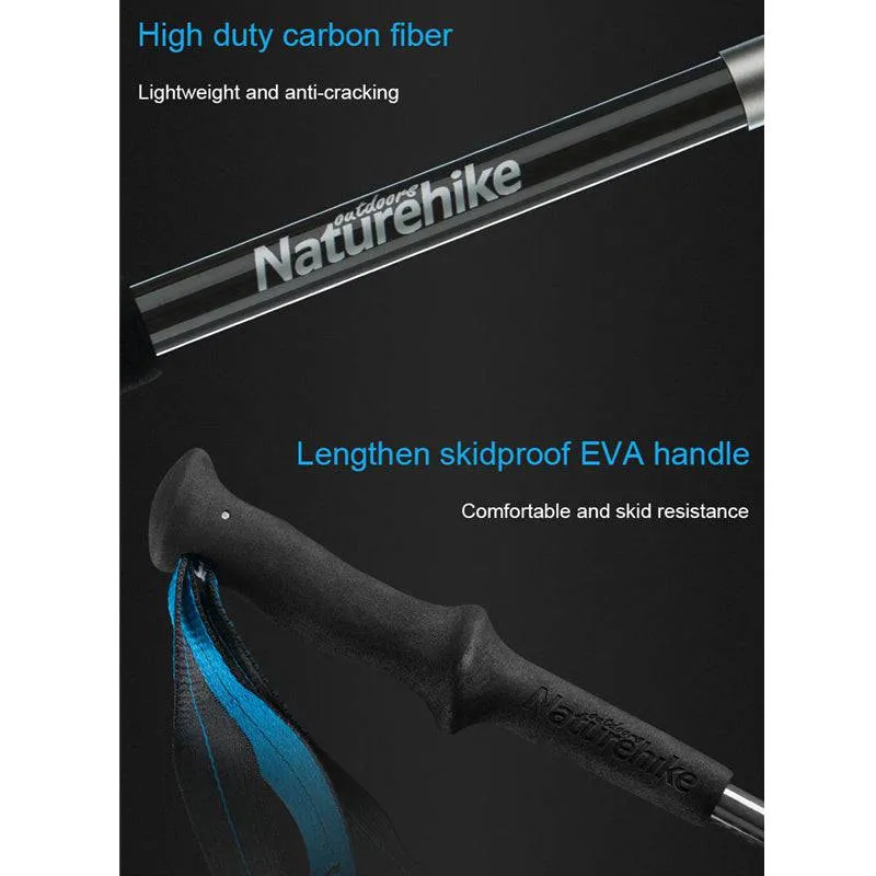 Ultralight Folding Carbon Fiber Trekking Pole Hiking Stick