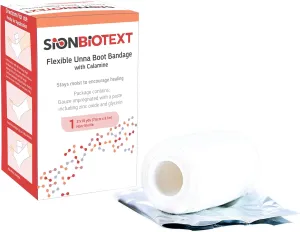 Unna Boot with Zinc and Calamine – 3” x 10 Yards Flexible Compression Bandage – Moist Healing Environment – Ideal for Venous Leg Ulcers, Lymphedema, Sprains, and Skin Grafts – Pack of 3